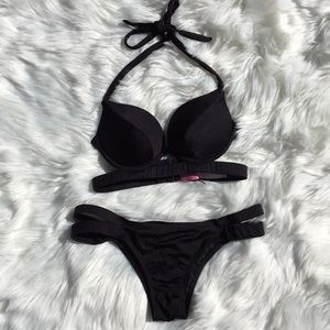 Strappy Black Bikini Set